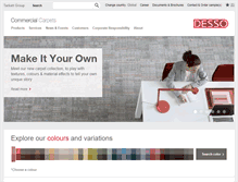 Tablet Screenshot of desso-businesscarpets.com
